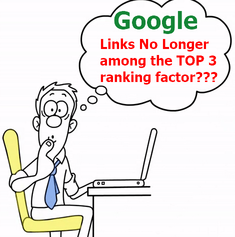 Google say Links are no longer a top 3 ranking factor